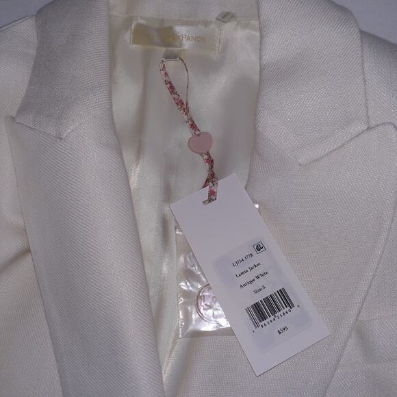 Loveshackfancy Tailored Ivory Lamia Jacket Size S NWT - Picture 4 of 5